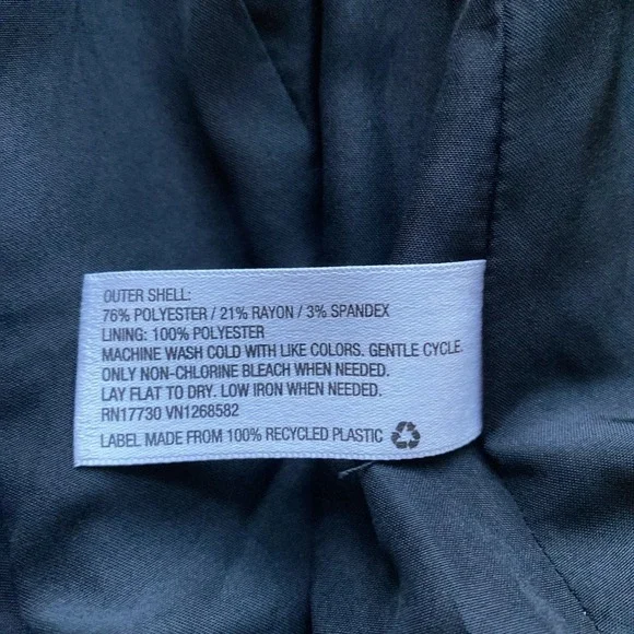 Mossimo Blazer M Womens Black White Striped Business Career Office Jacket Preppy - Picture 7 of 12